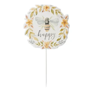 farmgirl bee happy garden stake sign 2