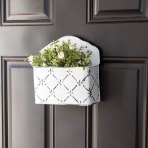 whitewashed-fleur-de-lis-wall-mail-bin