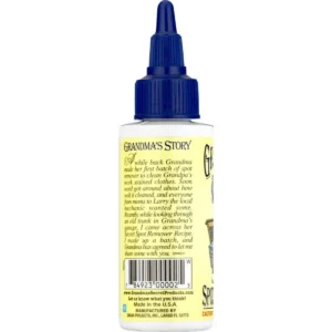 grandmas secret spot remover 2oz back label
