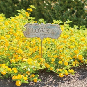 vintage flowers garden stake flower bed.webp