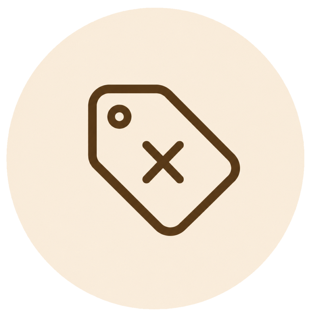 non returnable items icon
