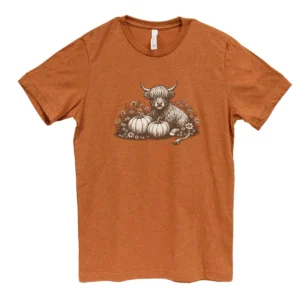 autumn-highland-cow-design-t-shirt