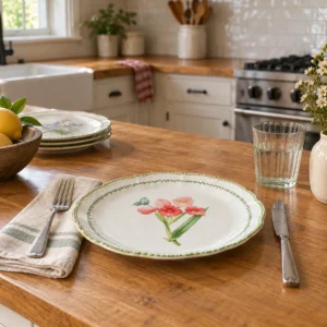 mirabella floral dinner plate place setting