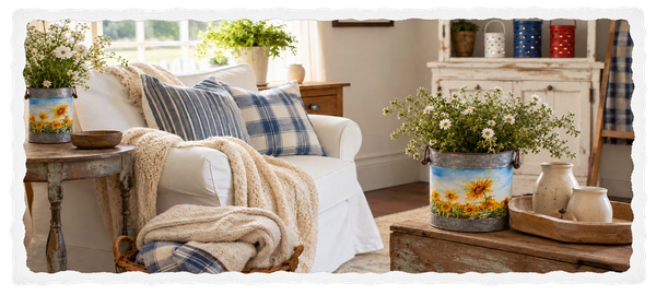 farmgirl sunflower buckets 600x270