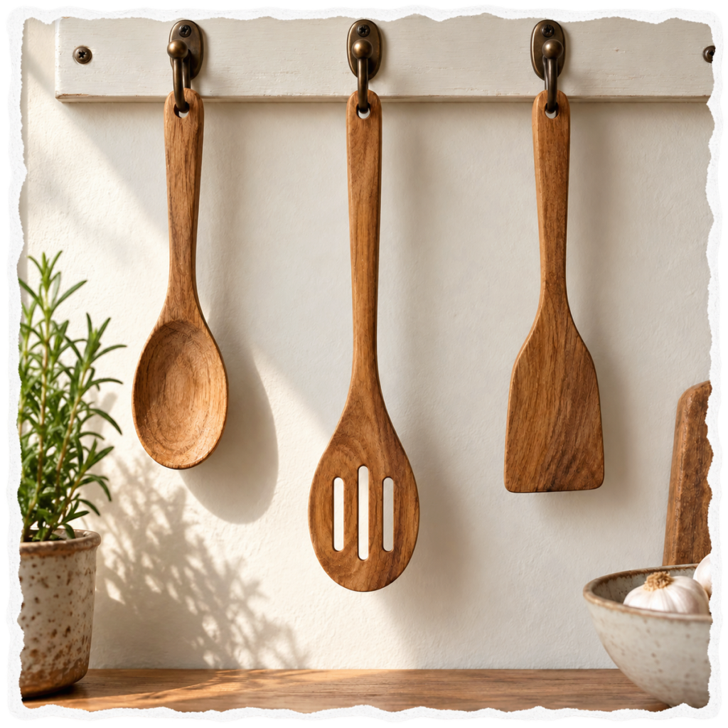 simple farm utensils torn paper