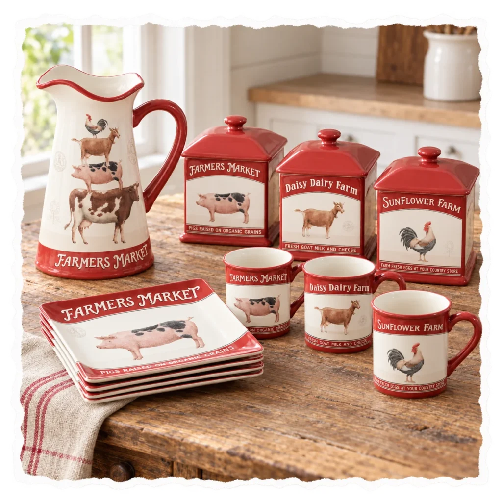 vintage farm collection white torn paper