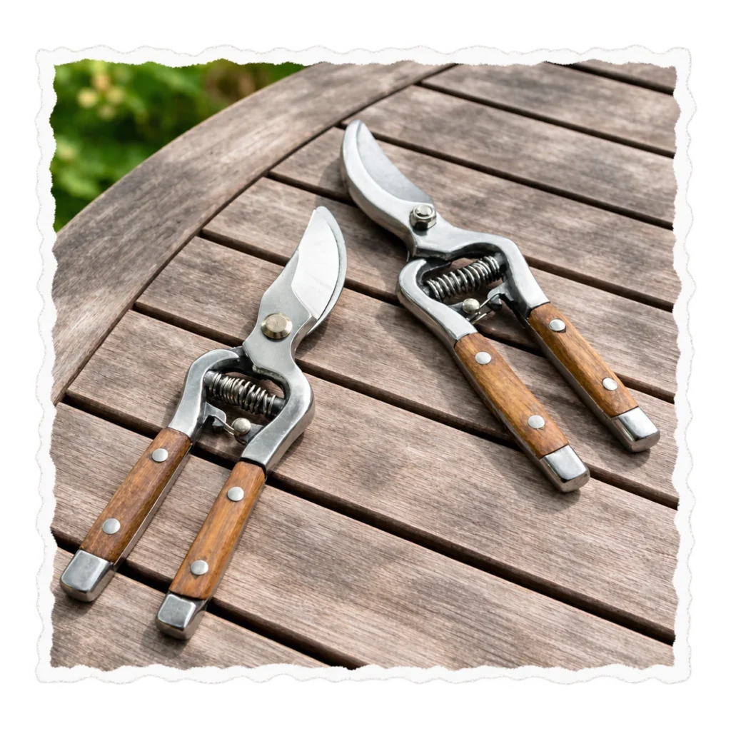 wood handle garden shears laura hooper torn paper